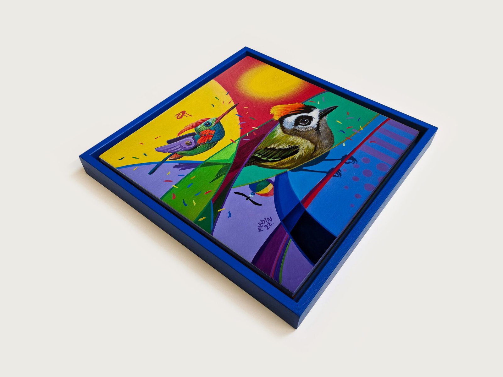 Circus Box -Teca , acrylic on canvas 80x80 cm - Laura I Art 