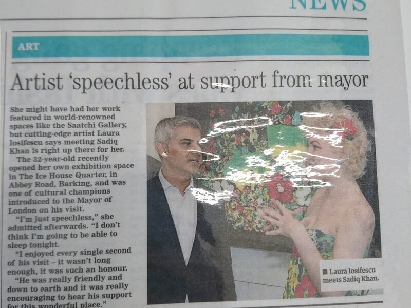 So happy to have my art gallery inaugurated by the Mayor of London Sadiq Khan
