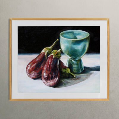 Still life with aubergines