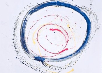 “Aerial Enso 6 – The Dance of Colour & Chance” 2024 by Kamila CK Artist