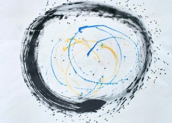 Aerial Enso 7 – The Dance of Colour & Chance, 2024 by Kamila CK Artist